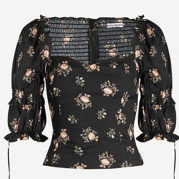 Reformation Nina top Floral Print size 6 - Picture 3 of 5